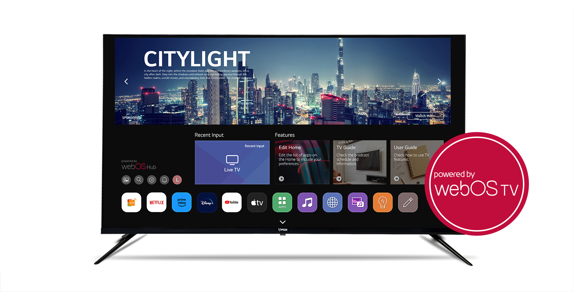 SMART LED TV 43WOS635F powered by WebOS